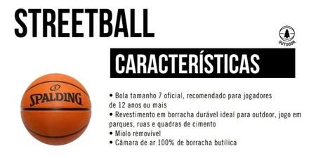 Bola Basquete Spalding Streetball Tamanho 7 - Game1 - Esportes & Diversão