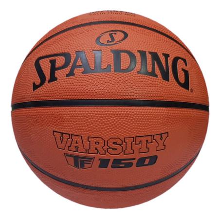 Imagem de Bola De Basquete Spalding Varsity Tf-150 Com Selo Aprovacao Fiba Borracha Laranja