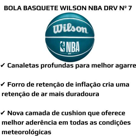 Bola De Basquete Wilson Nba Drv Tamanho 07 Azul / Cinza