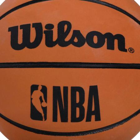 Mini Bola Basquete Wilson NBA WTB1100PDQNB - Marrom/Marrom