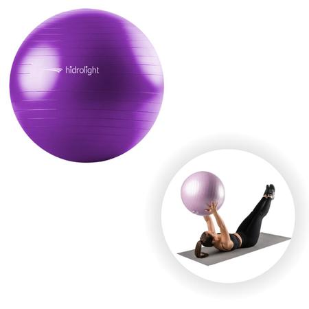 Bola de Exercícios 65cm ROXA Hidrolight - Anti Estouro Acompanha Pump -Para  exercícios funcionais, yoga pilates fisioterapia flexibilidade equilíbrio -  Slam Ball - Magazine Luiza