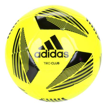 Bola de Futebol de Campo Adidas Tiro Club Treino Amarela e Preta