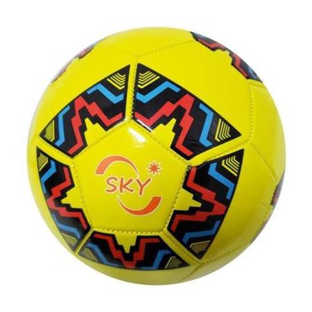 Espetacular bola Amarela de futebol em couro da Sky.