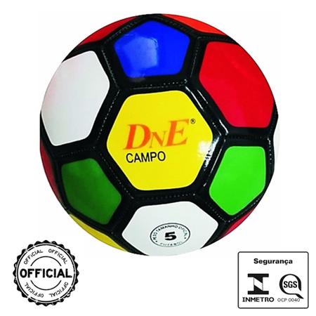 Imagem de Bola de Futebol de Campo Oficial DnE tamanho 5 Certificação Inmetro  Ocp 0040