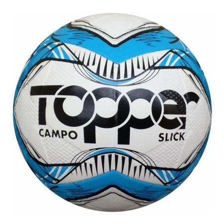 Imagem de Bola de Futebol de Campo Slick Azul e Branco 5159 - Topper