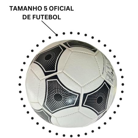 Imagem de Bola de Futebol de Campo Tamanho 5 Oficial Couro Modelo Retro