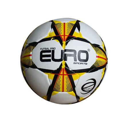 Bola de Futebol Euro Pro Futsal Branco/Amarelo Imagem de Bola de Futebol Euro Pro Futsal Branco/Amarelo