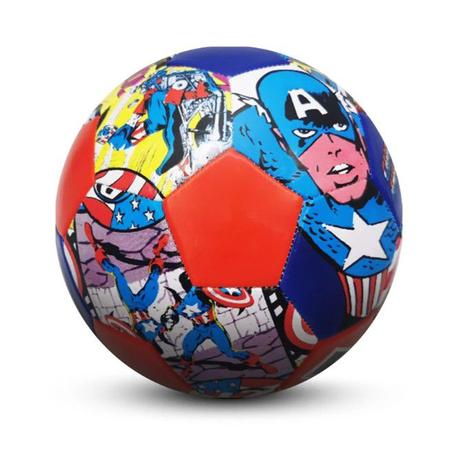 Imagem de Bola De Futebol Infantil Roppe Marvel Capitão América Pop Azul e Vermelho Tamanho 4