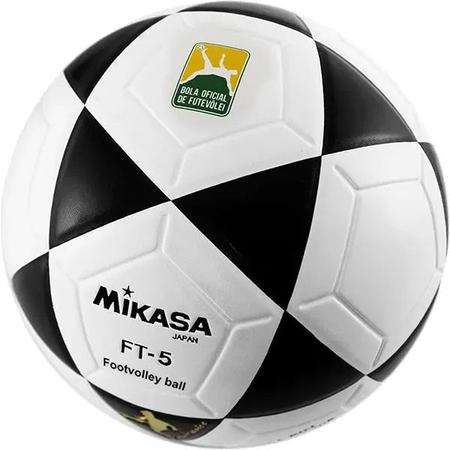 Imagem de Bola de Futevôlei Mikasa FT-5 Branca e Preta - Oficial