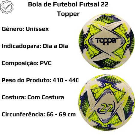 Imagem de Bola De Futsal Oficial Topper Slick 22 Techfusion