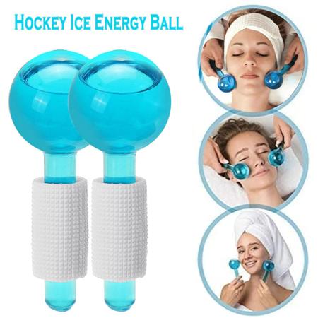 Imagem de Bola De Massageador Facial Cuidados Pele Gelo Azul