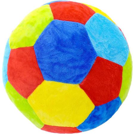 Bola de Futebol Colorida de Pelúcia Vermelha e Preta Grande