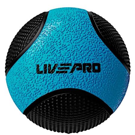 Imagem de Bola de Peso Medicine 10kg Profissional Azul Turquesa com Preto  Liveup Sports 