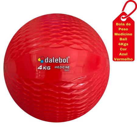 Imagem de Bola de Peso Medicine Ball Treino Musculação 4Kgs EVA Dalebol