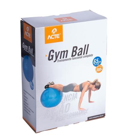 Bola de Pilates 65cm, Transparente, C/ Bomba de Ar, T9-T, Acte Sports