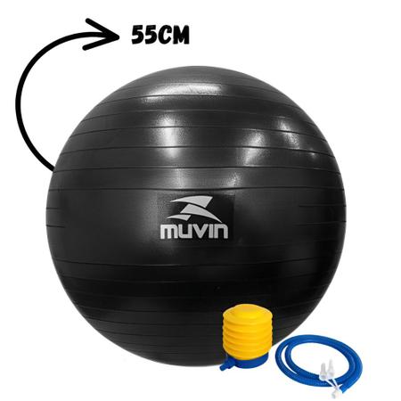 Imagem de Bola De Pilates Muvin 55cm Até Resistente até 300kg  c/ Bomba