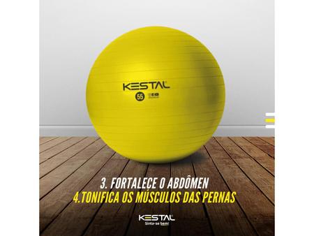 Bola de Pilates - Amarela - 55cm - Kestal
