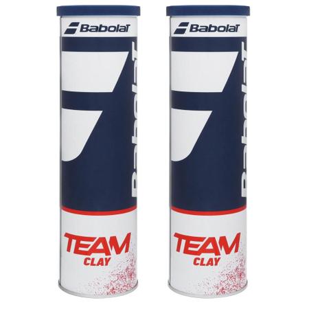 Imagem de Bola de Tênis Babolat Team Clay Tubo em Lata com 4 Bolas Pack com 02 Tubos