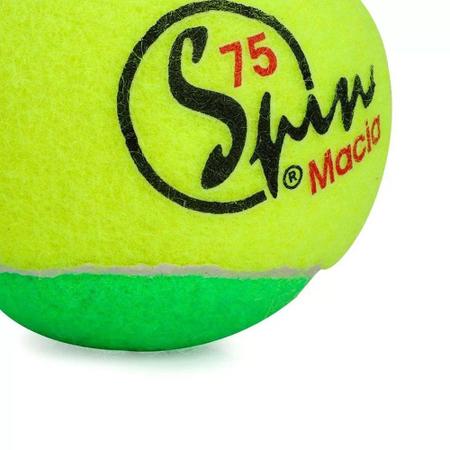 Imagem de Bola de Tênis Spin 75 Macia Pack com 05 Unidades Verde