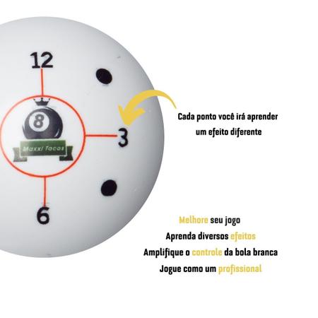 Bola de Treino Six Red Points 54mm aprenda efeitos sinuca bilhar