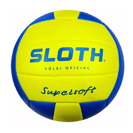 Imagem de Bola de Volei Oficial Sloth Macia Pu Costurada Quadra Praia SuperSoft