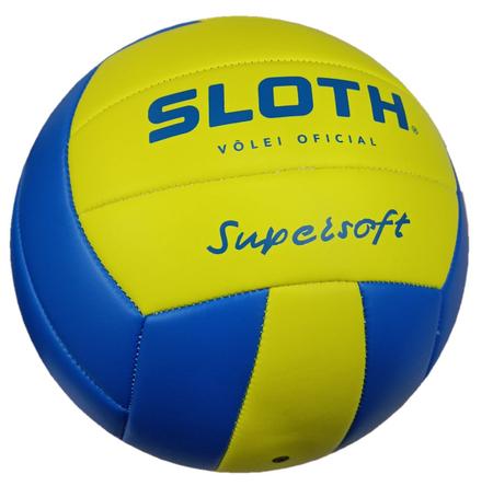 Imagem de Bola de Volei Oficial Sloth Macia Pu Costurada Quadra Praia SuperSoft