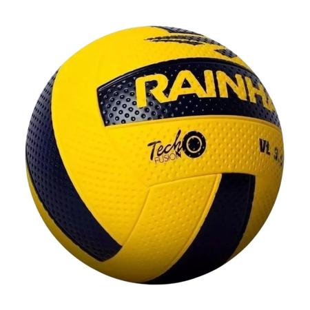 Imagem de Bola de vôlei rainha tech Fusion 3.5 amarela e azul