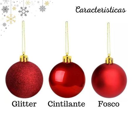 Imagem de Bola Decorativa Natal Lisas - Tamanho Nº 05 (20 Und)