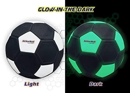 Imagem de Bola Futebol Kickerball - Curvas/Efeitos - Presente meninos/meninas - Jogo interno/externo (Brilho Escuro)