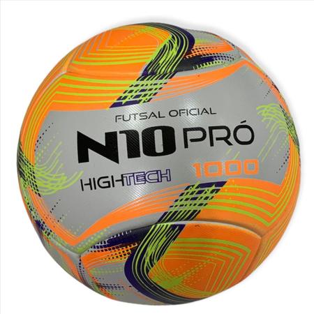 Imagem de Bola Futsal Profissional N10 PRO-X 6019 Hightech 1000 Laranja e Amarelo - N10-PRO
