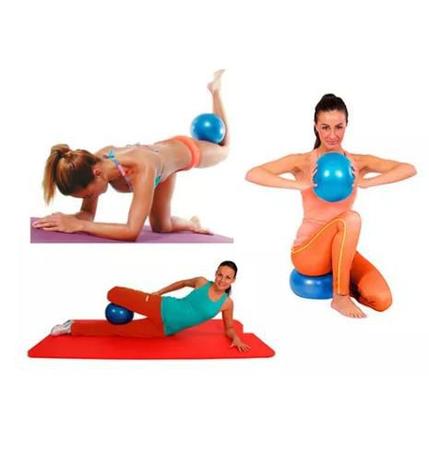 Imagem de Bola Inflável para Exercícios Pilates, Yoga Alongamento Corretor de Postura