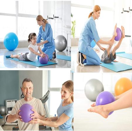 Imagem de Bola Inflável para Exercícios Pilates, Yoga Alongamento Corretor de Postura