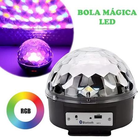 Imagem de Bola Maluca De Luzes Led Rgb Bluetooth E Usb Toca Mp3