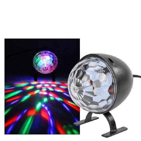 Bola Maluca LED Cristal RGB Jogo De Luz USB SD Festas Iluminação
