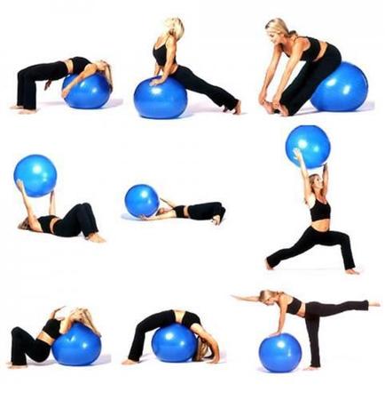 Imagem de Bola para exercícios ginástica pilates yoga 55cm