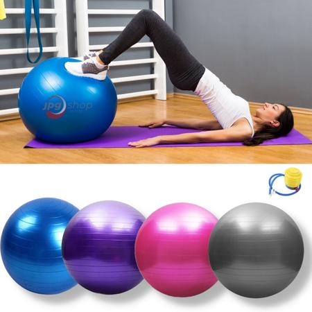 Bola Para Pilates Gym Ball Anti Estouro 65cm Prata