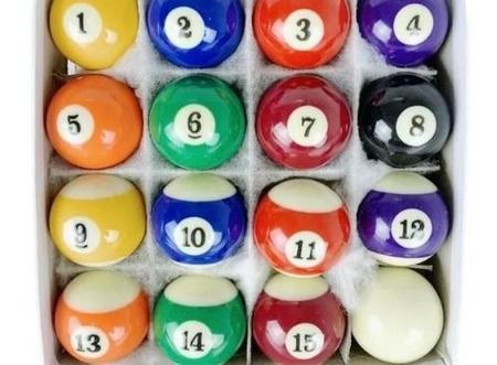 Jogo Bolas De Bilhar Sinuca Numeradas 52mm Snooker - Billiard - Bolas de  Sinuca / Bilhar - Magazine Luiza