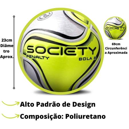 Bola De Futebol Society 8 X Penalty Cor Amarelo