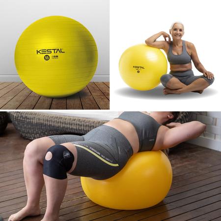 Bola de Pilates - Amarela - 55cm - Kestal