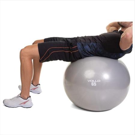 Imagem de Bola suíça para pilates e yoga gym ball com bomba 65cm vollo