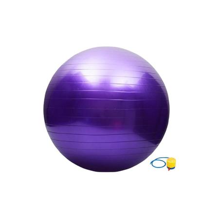 Imagem de Bola Suíça para Pilates Yoga Abdominal 65cm com Bomba Bola de Exercícios Ginástica Academia Treino Fisioterapia