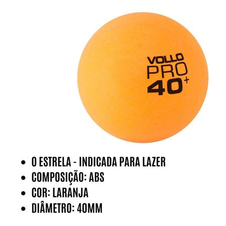 Imagem de Bola Tênis de Mesa 100 Unidades Vollo