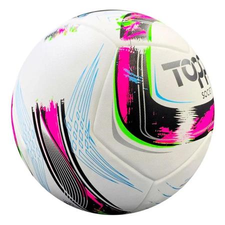 Imagem de Bola Topper Samba Society Pro Unissex - Branco e Rosa