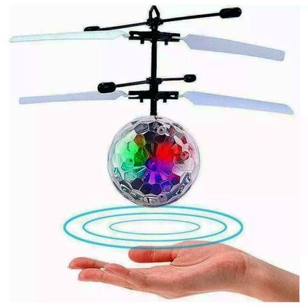 Imagem de Bola Voadora Com Luz Led Brinquedo Sensor A Mão Colorido
