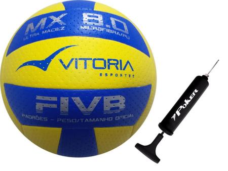 Imagem de Bola Volei Oficial Vitoria Mx 8.0 Pro Ultra Macia C Bomba Ar