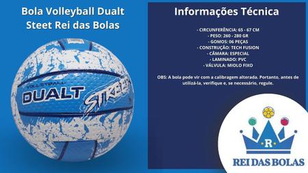 Imagem de Bola Volleyball Dualt Street Rei das Bolas + Bomba de Ar 