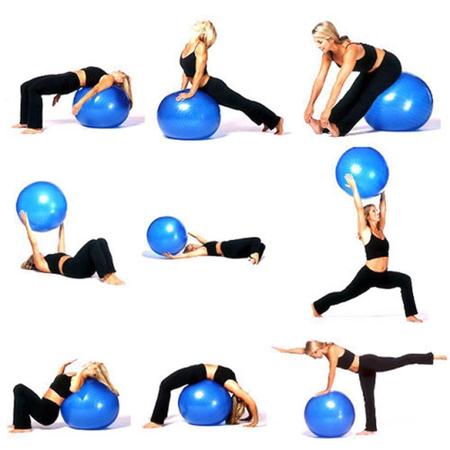 Imagem de Bola Yoga Pilates Fitness Suíça 60 cm com Bomba CBR01070