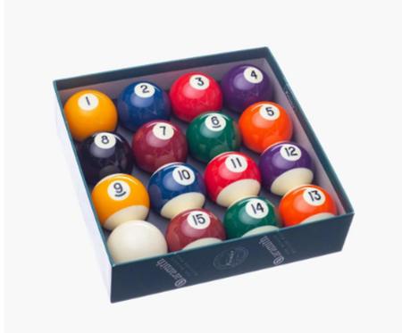 Kit Jogo De Bola Sinuca Para Bilhar / Snooker 54mm Numeradas