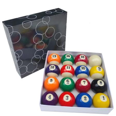 Jogo Bola De Bilhar Sinuca Snooker 52mm Com 16 Bolas