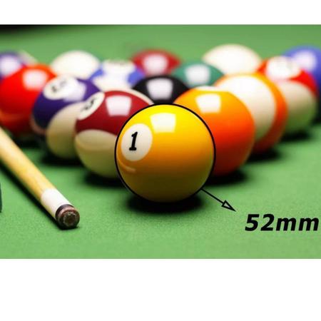 Jogo Bola De Bilhar Sinuca Snooker 52mm Com 16 Bolas